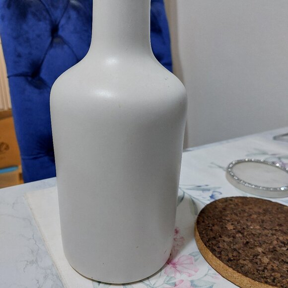 West Elm Ceramic Vase Decoration White Cream - Picture 2 of 6